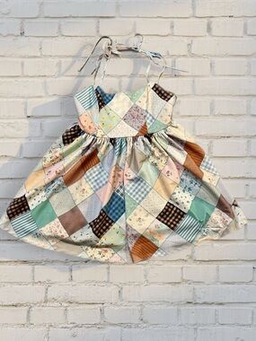 Dolls Kill x Holly Hobbie Stitched With Love Patchwork Mini Dress Size Small